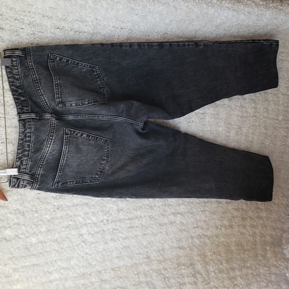 Topshop black distressed detailing on pockets and hems MOM jean ankle size 28 - Picture 6 of 6